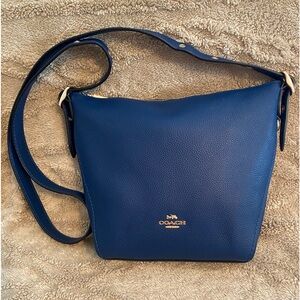 NEW WITHOUT TAGS…Coach denim Blue Leather Dufflette Crossbody